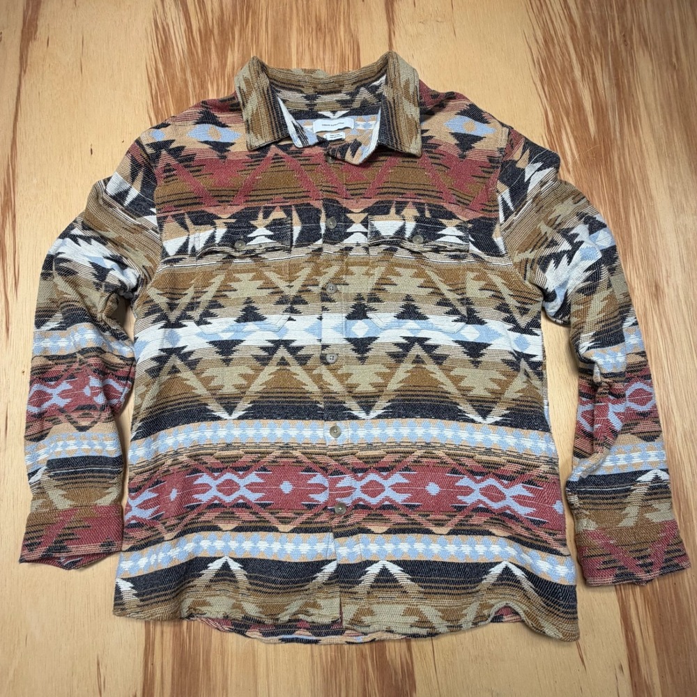 Urban Outfitters Southwest Aztec Print 100% Cotton Button-Up‎ Shirt Large